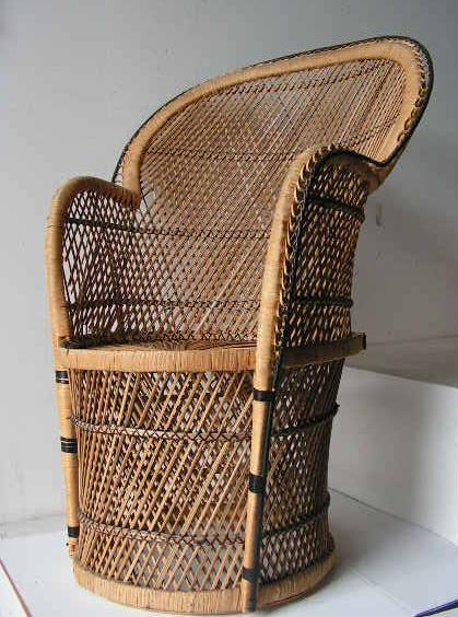 CHAIR, Peacock Chair - Cane Small 90cm High